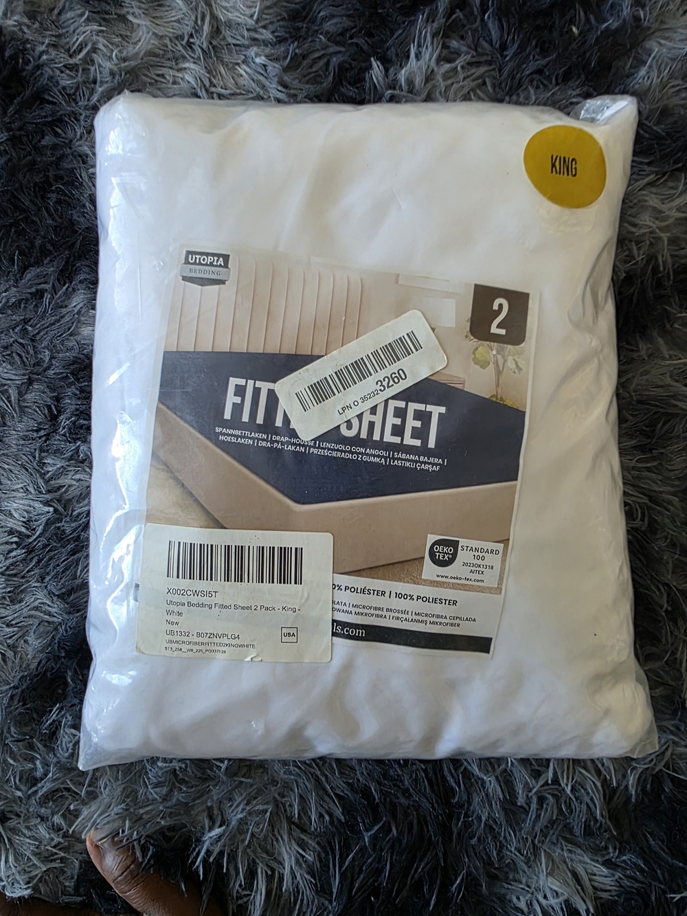 Utopia Bedding White King Fitted Sheet - 2 Pack